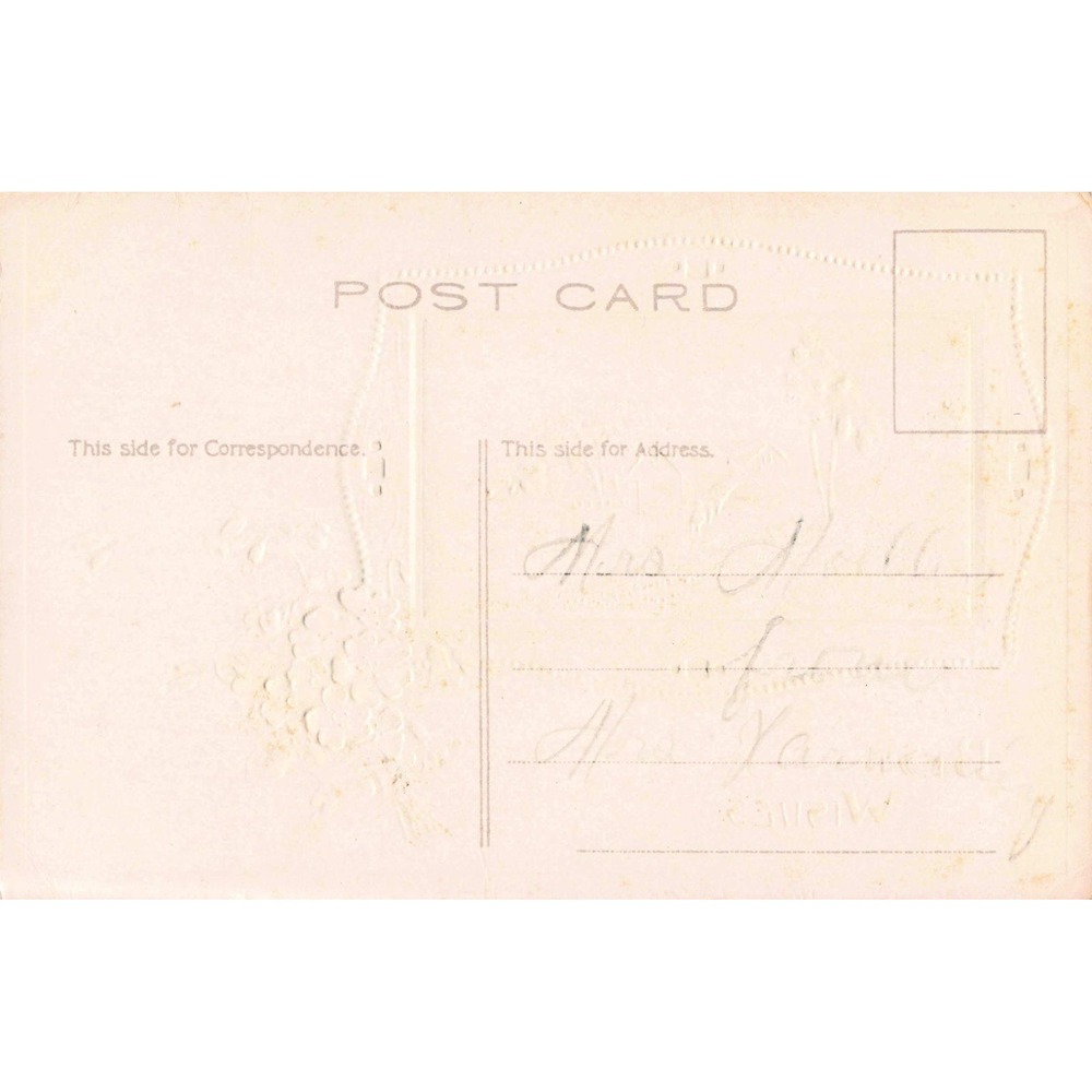 Vintage Best Wishes Postcard Watermill Landscape Yellow Flowers B Sanger 777 - Picture 2 of 2